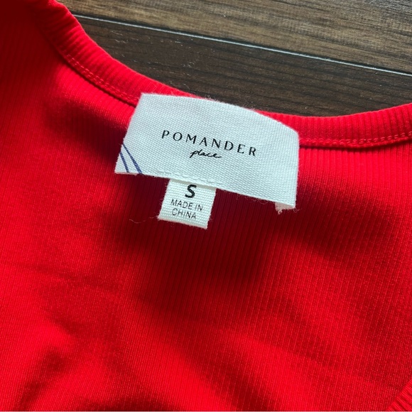 Tuckernuck Pomander Place Red Ribbed Top NWOT - Picture 6 of 7